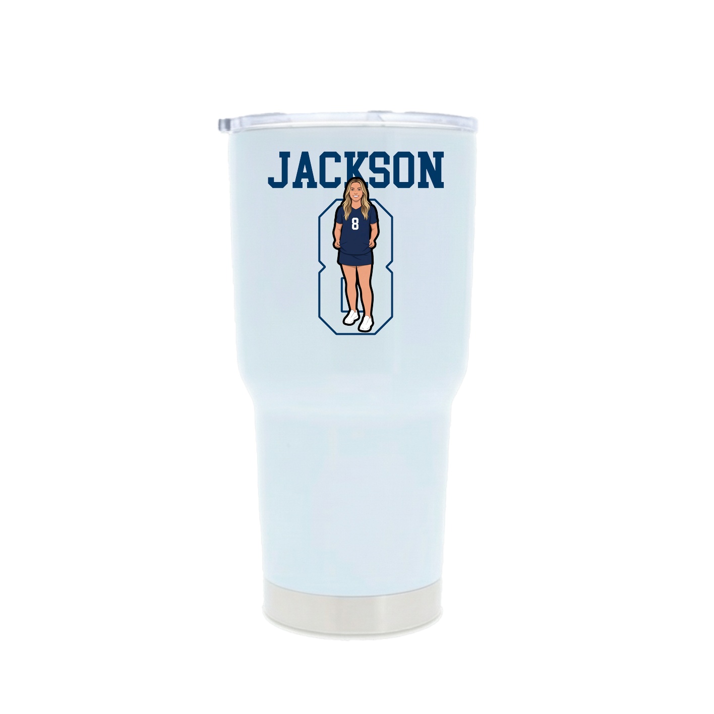 30oz Stainless Steel Tumbler — Shirsey in White