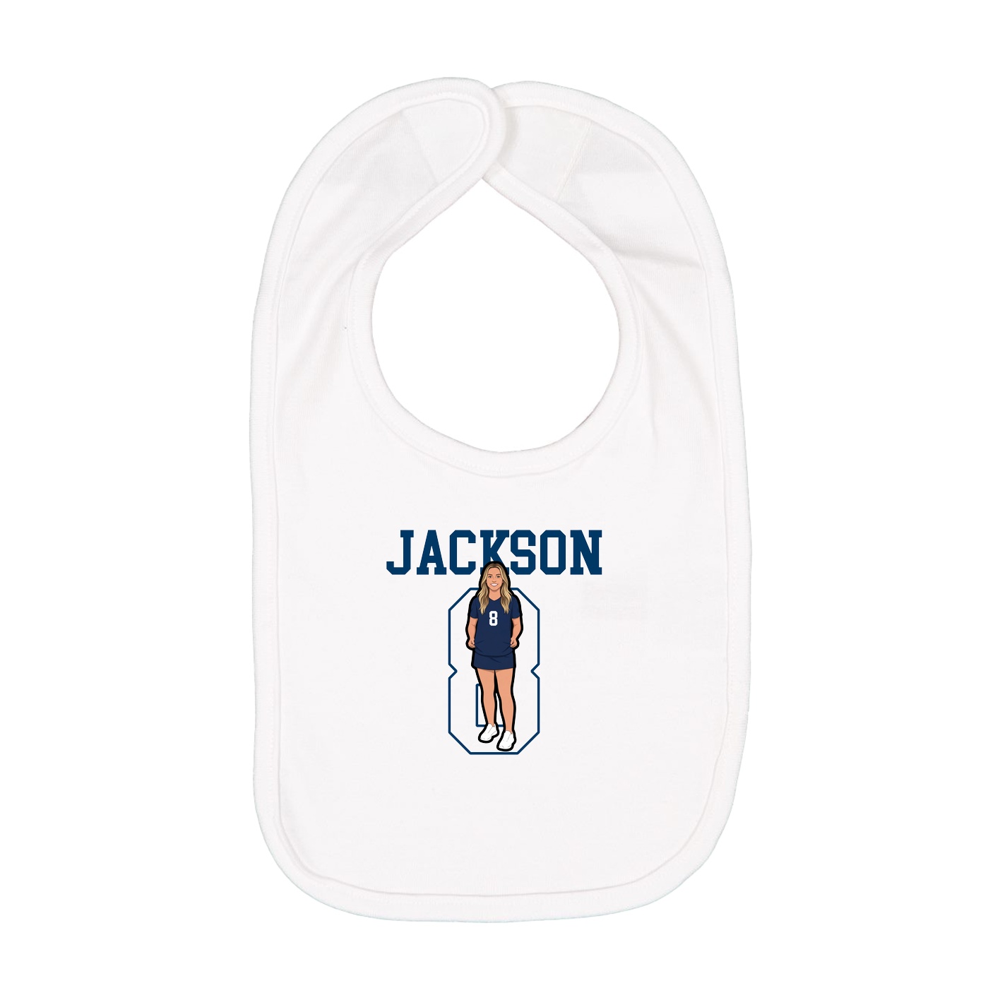 Infant Bib — Shirsey in White