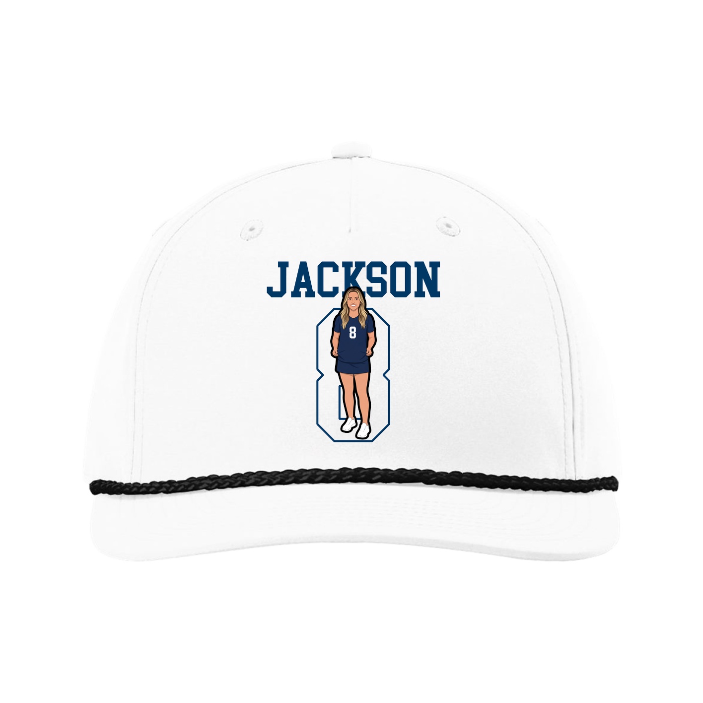 Five-Panel Classic Rope Cap — Shirsey in White