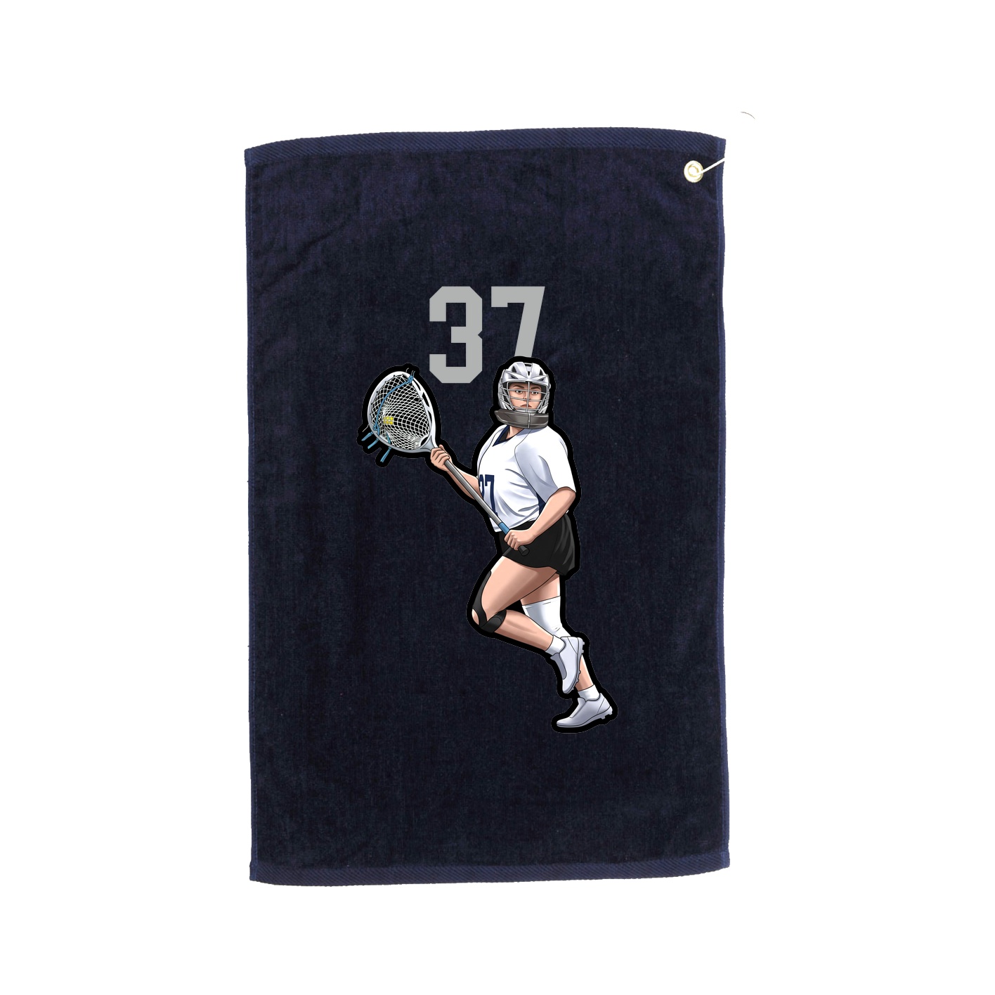 Golf Towel — Number Top in Navy