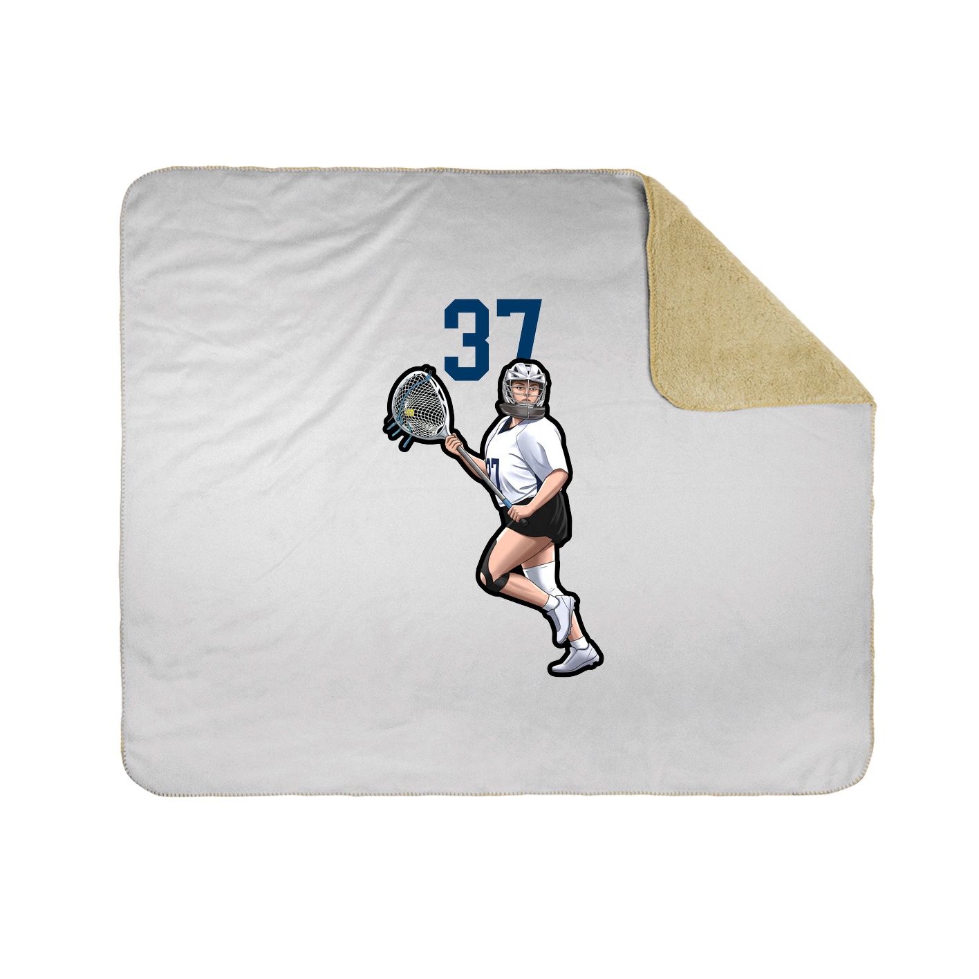 Throw Blanket — Number Top in White
