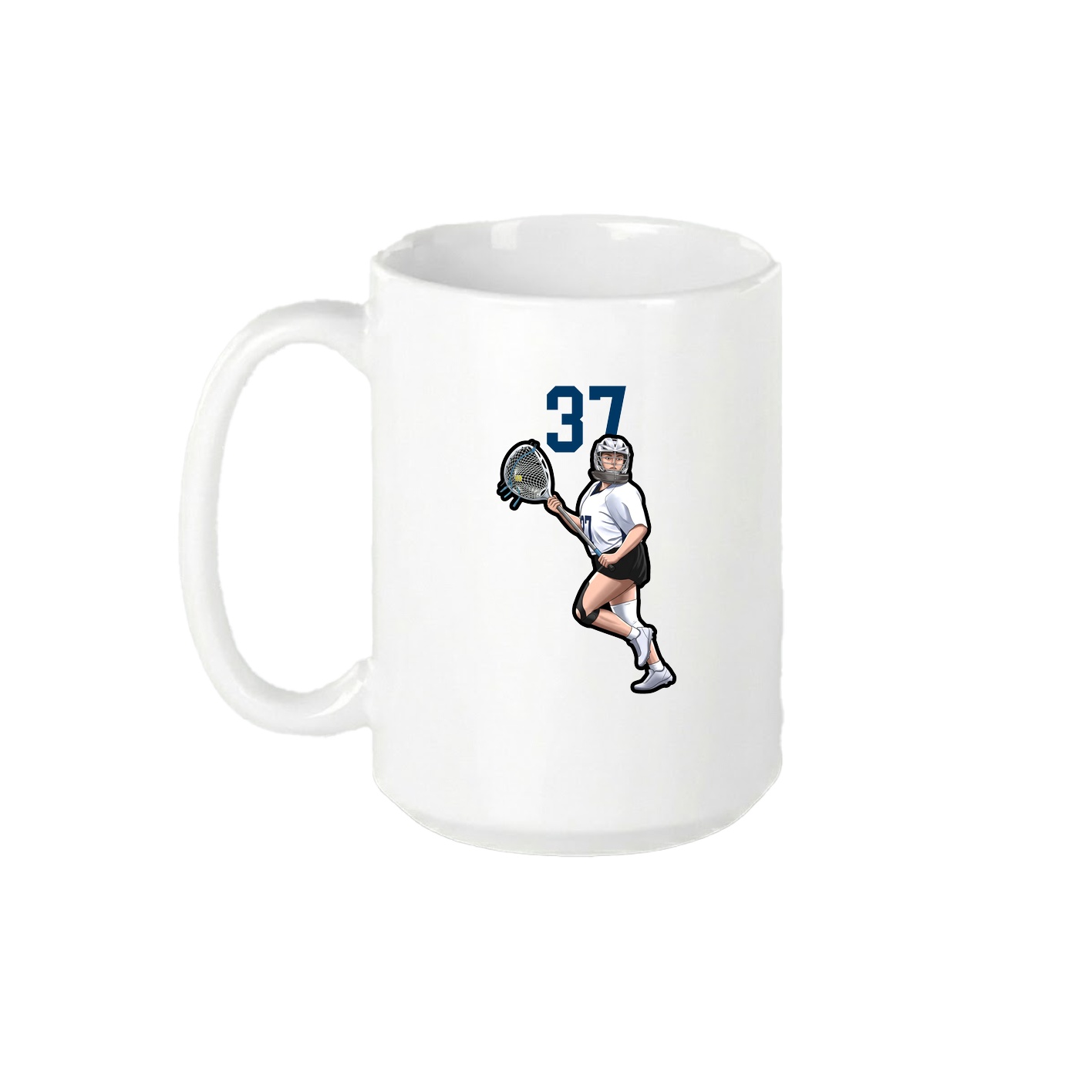 15oz Coffee Mug — Number Top in White