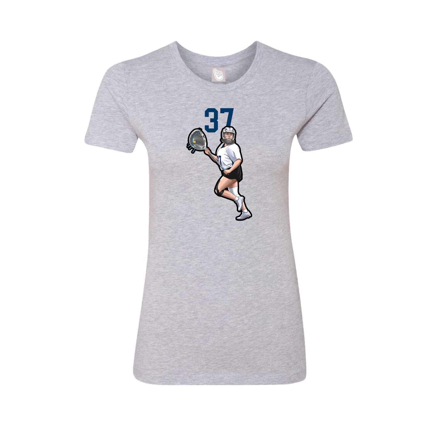 Womens Tee — Number Top in Grey