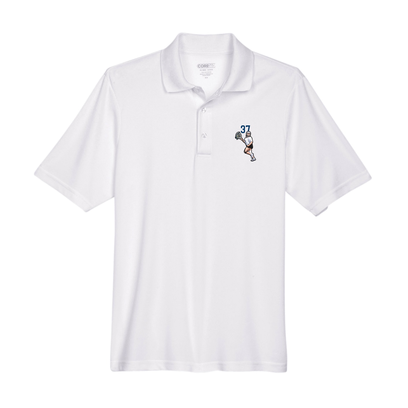Performance Polo — Number Top in White