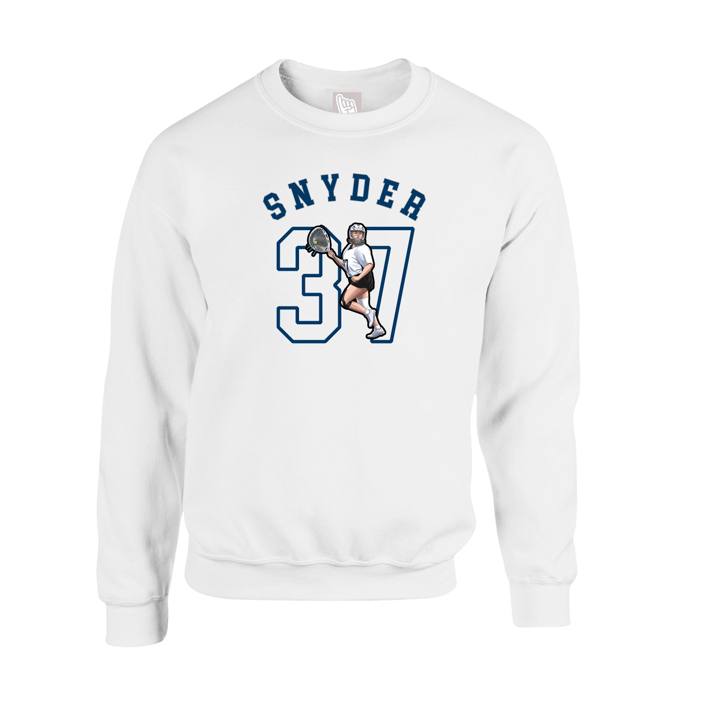 Fleece Crew — Shirsey Arch in White