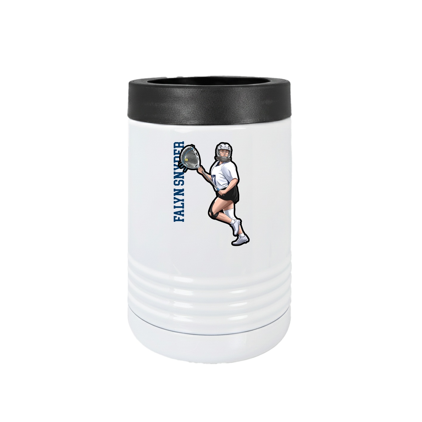 Beverage Holder — Name Vertical in White