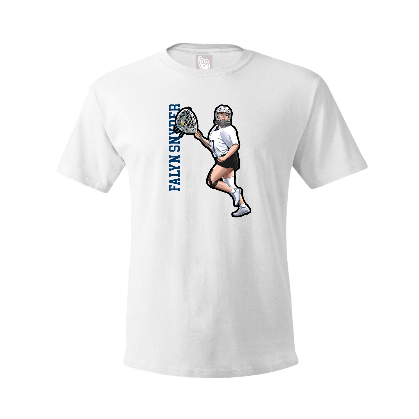 Tee — Name Vertical in White