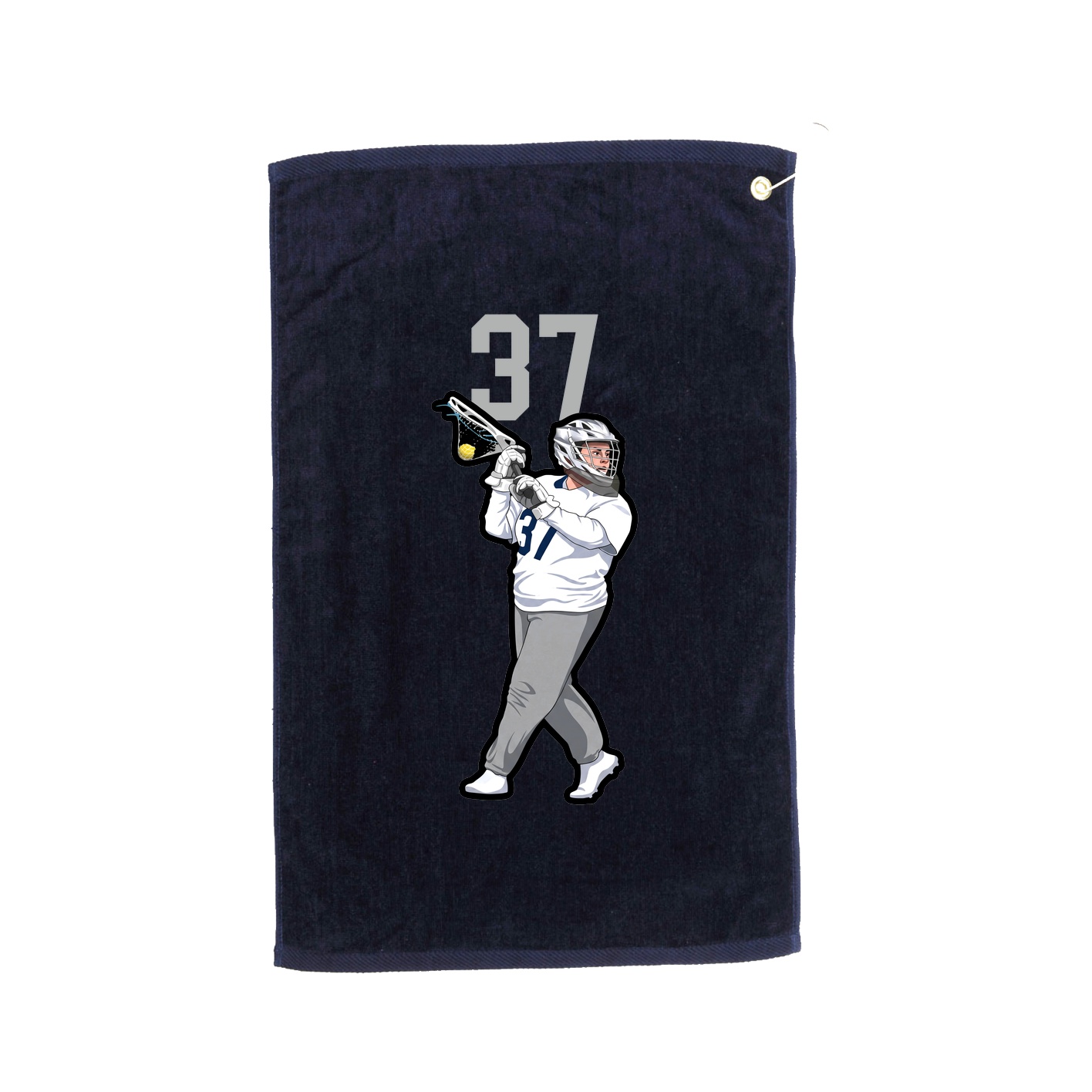 Golf Towel — Number Top in Navy