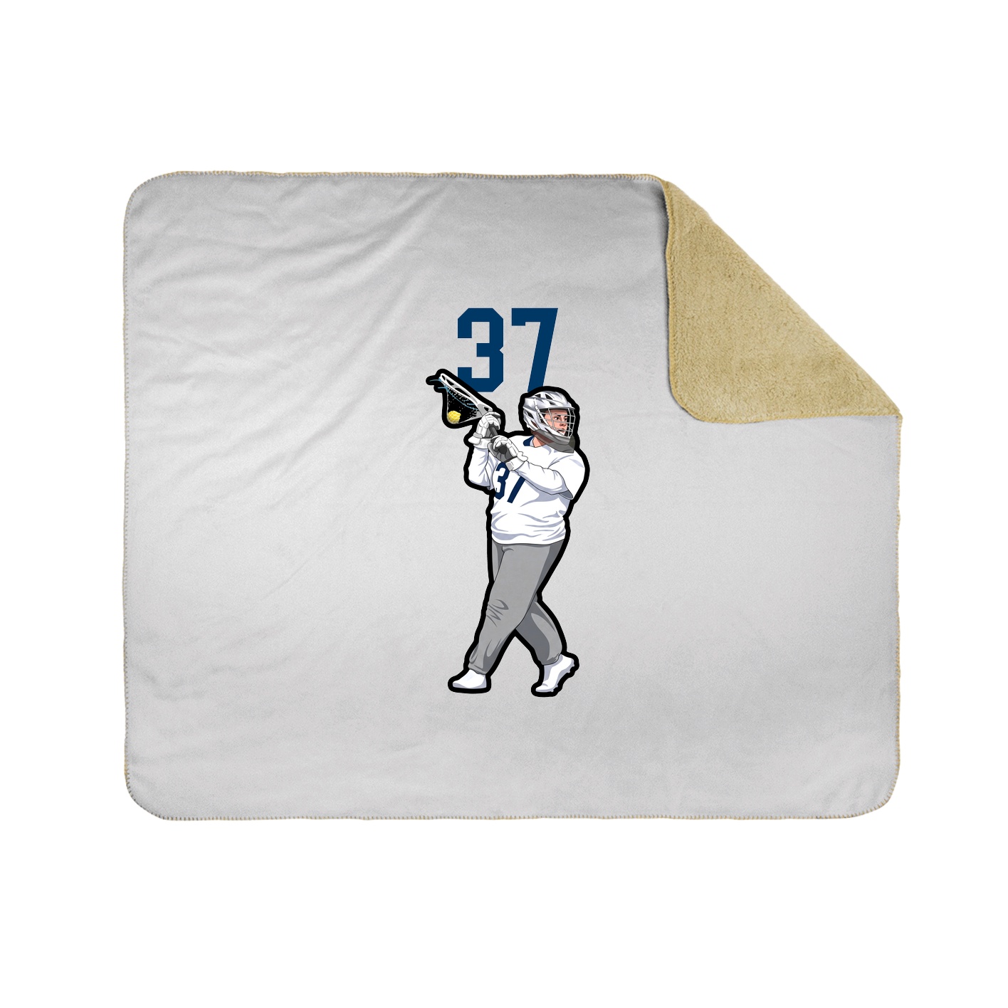 Throw Blanket — Number Top in White
