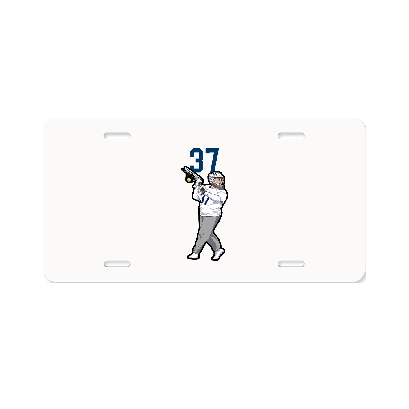 License Plate — Number Top in Classic