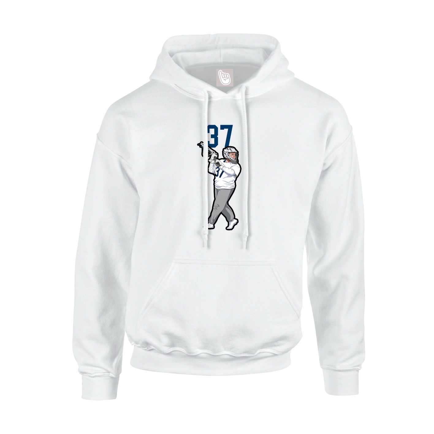 Hoodie — Number Top in White