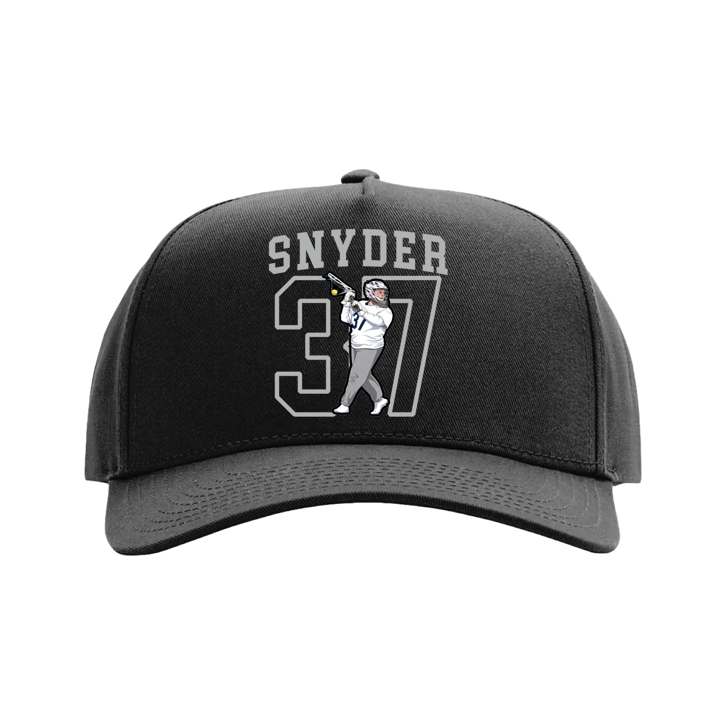 Full Fabric Five-Panel Champ Cap — Shirsey in Black