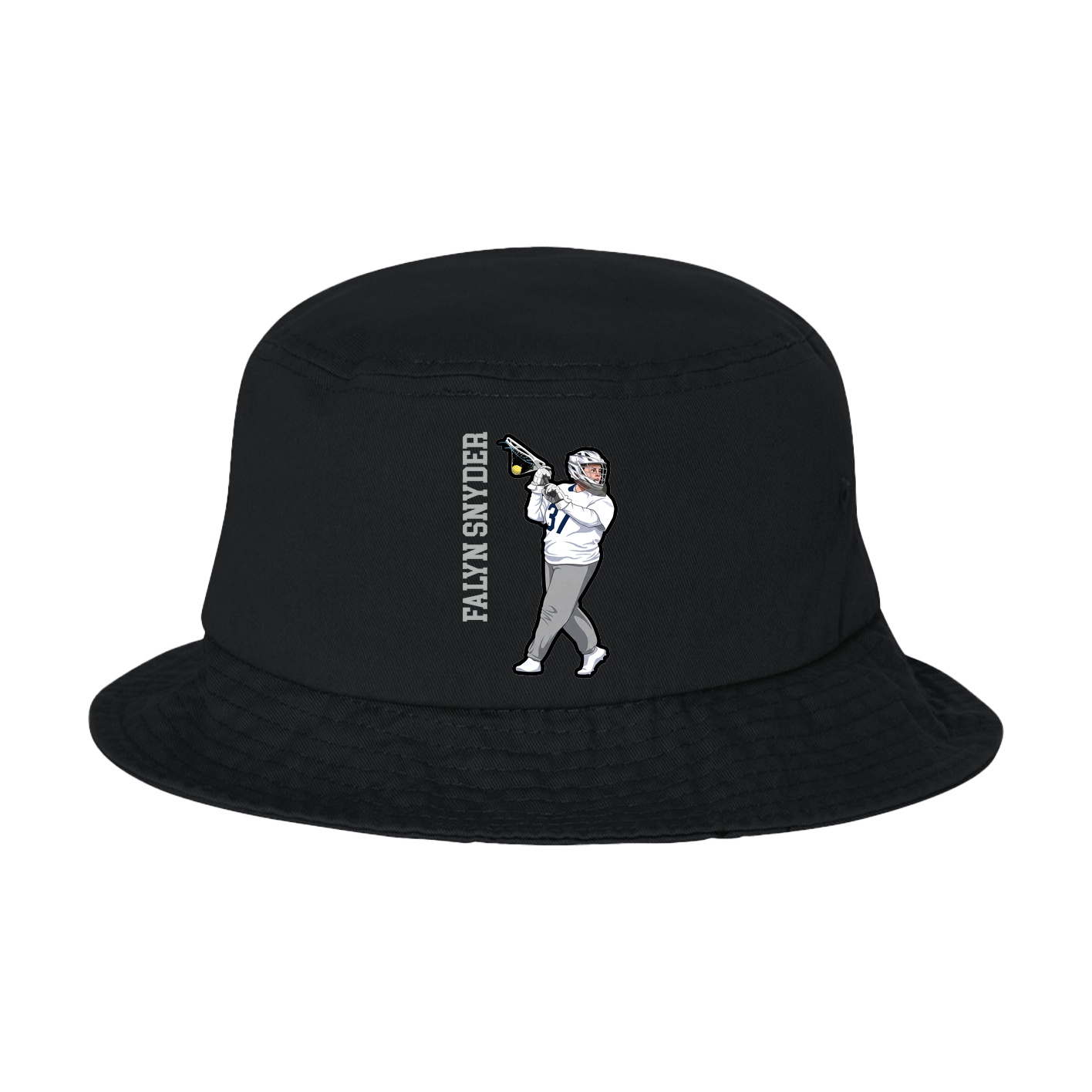 Bucket Cap — Name Vertical in Black
