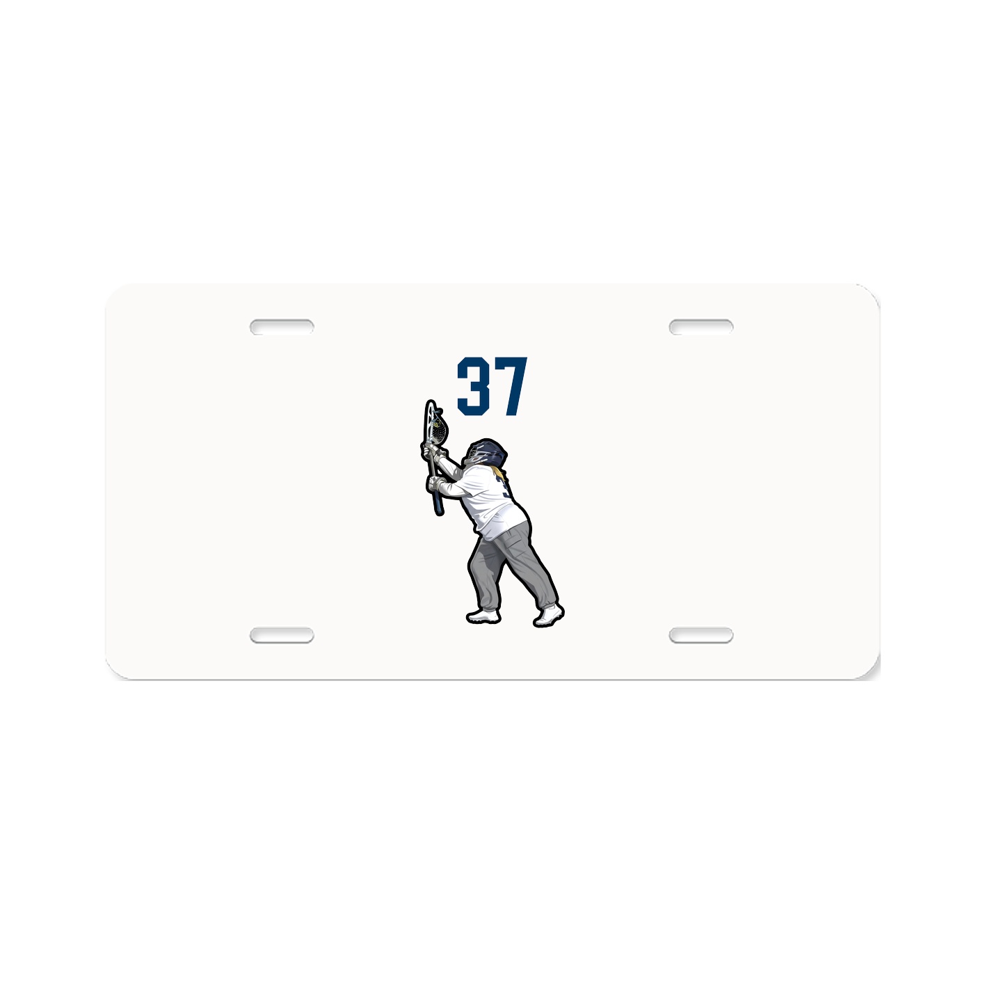 License Plate — Number Top in Classic