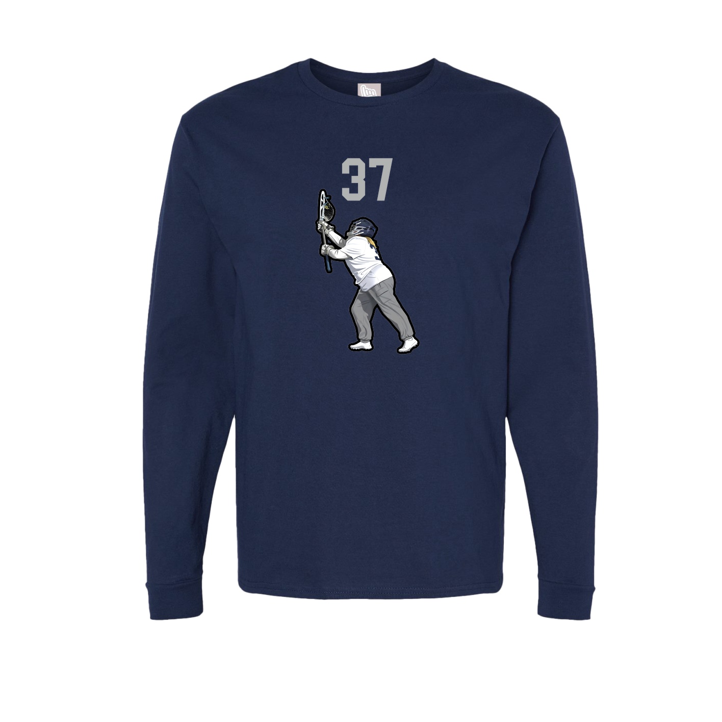 Long Sleeve Tee — Number Top in Navy