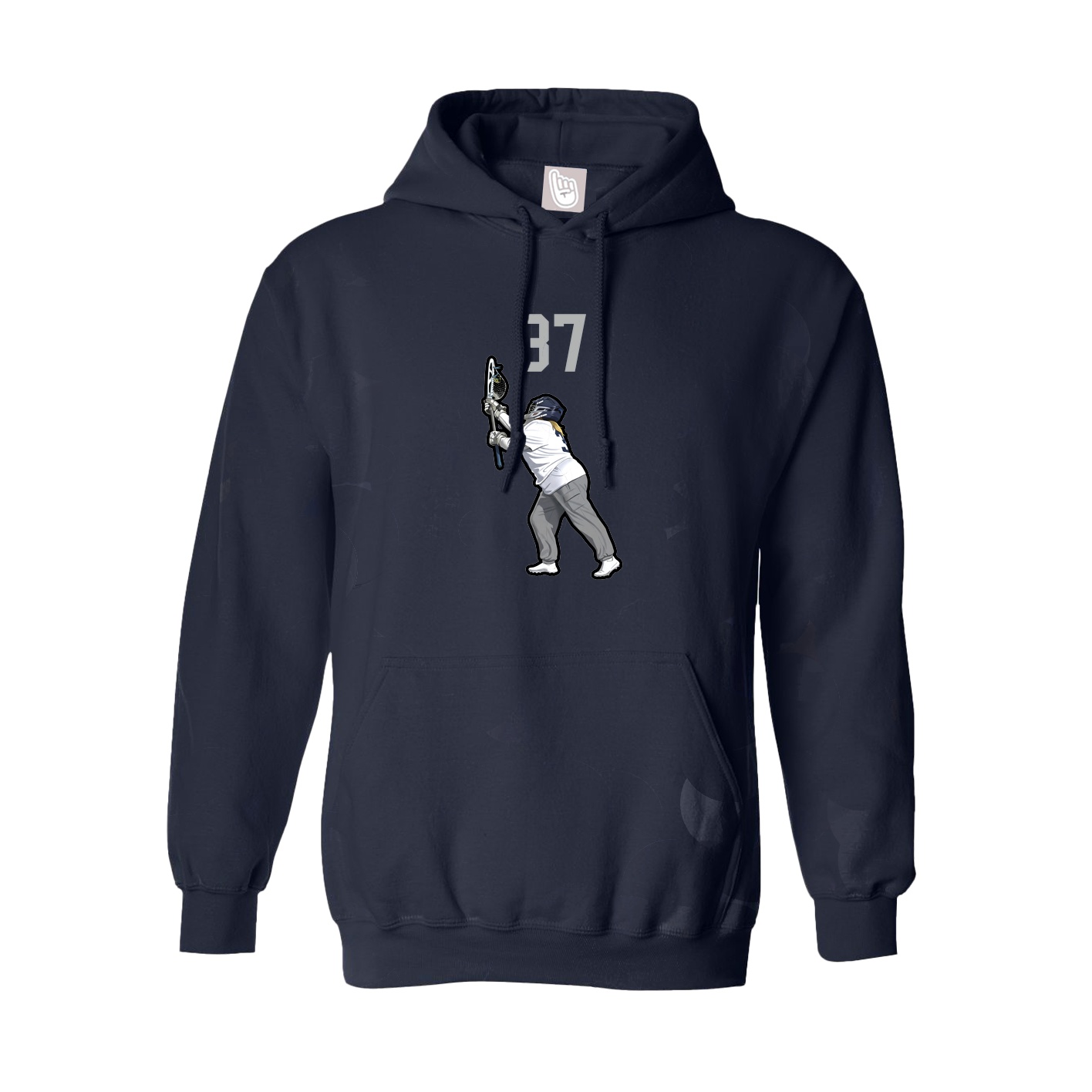 Hoodie — Number Top in Navy