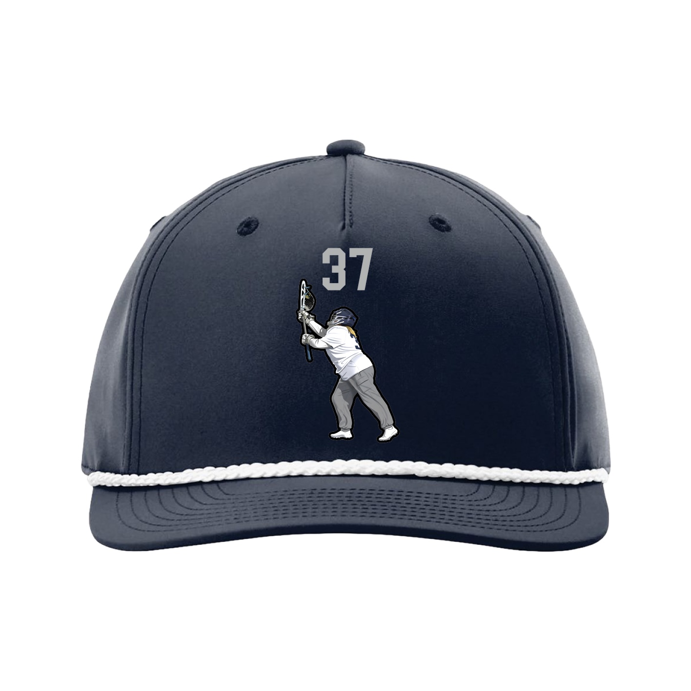 Five-Panel Classic Rope Cap — Number Top in Navy