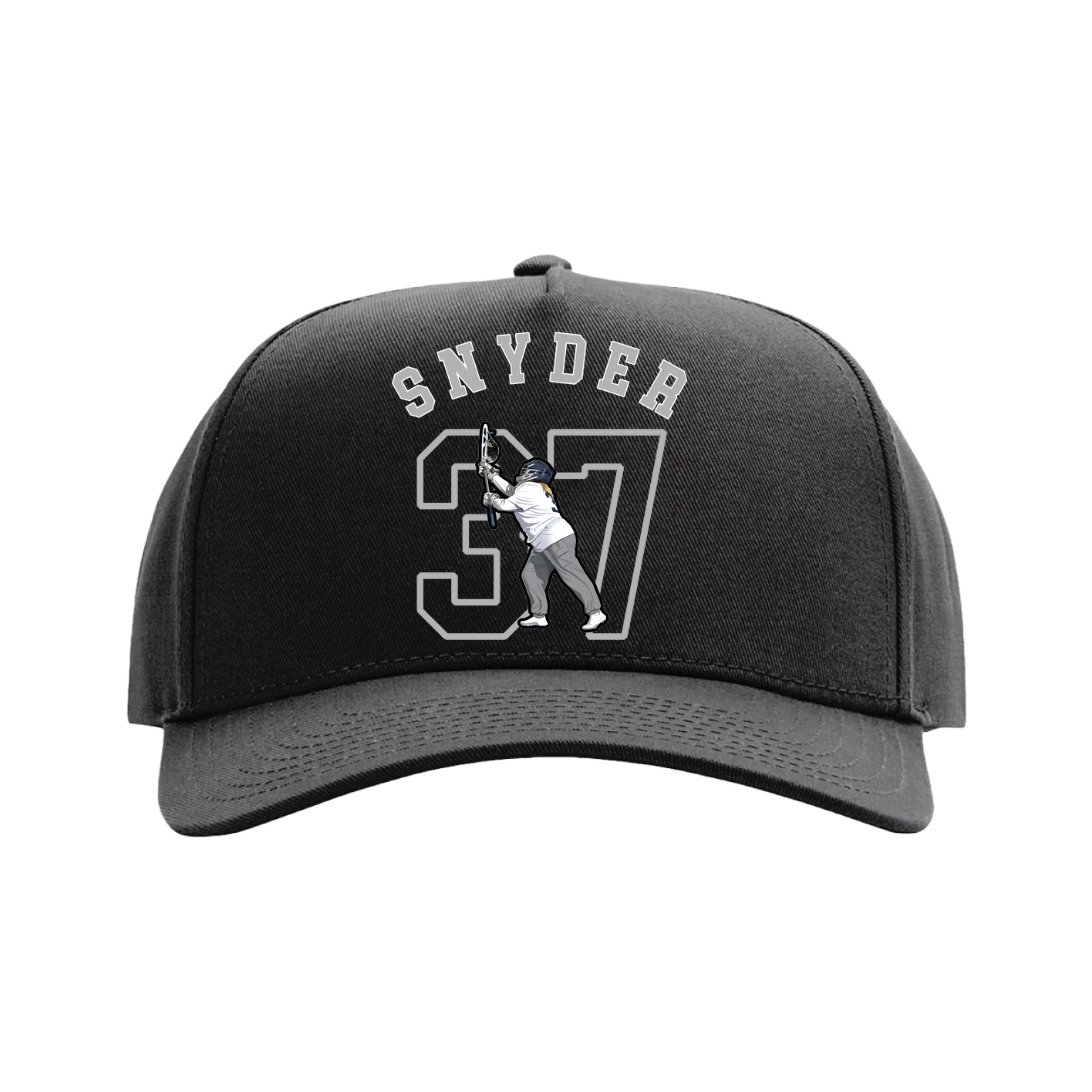 Full Fabric Five-Panel Champ Cap — Shirsey Arch in Black