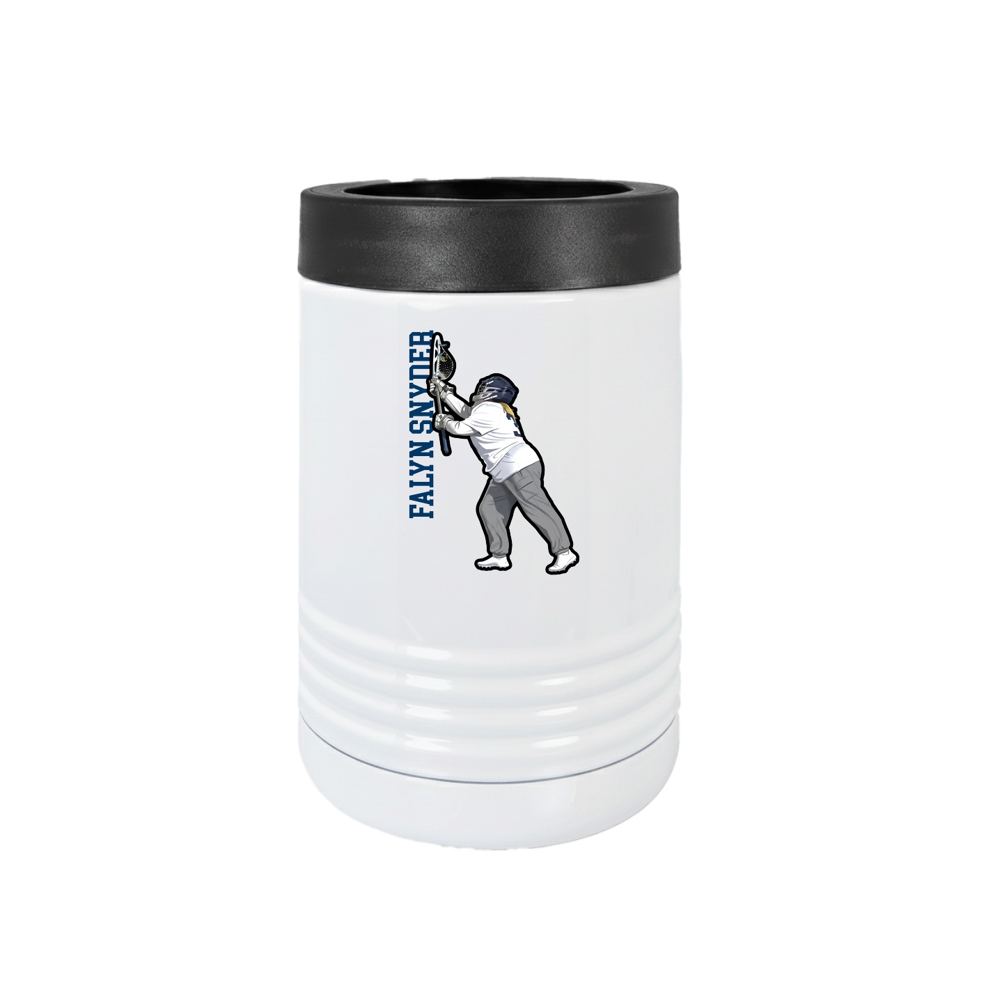 Beverage Holder — Name Vertical in White