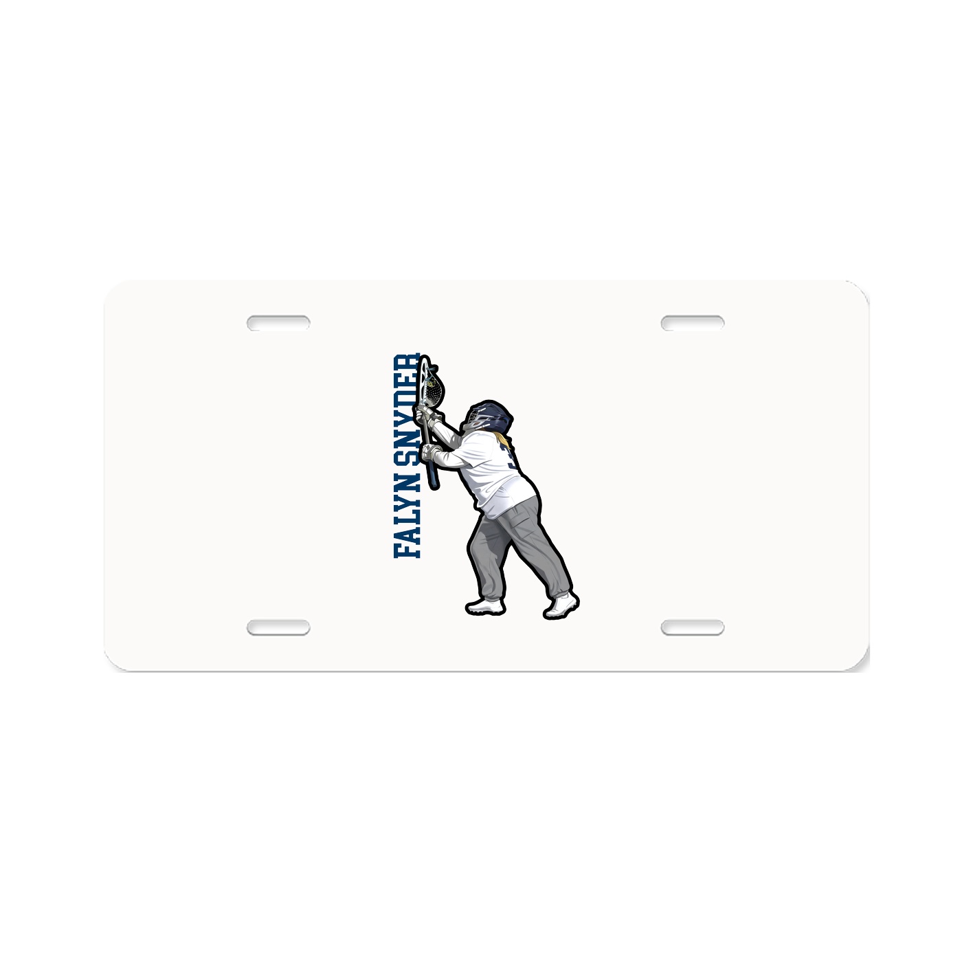 License Plate — Name Vertical in Classic