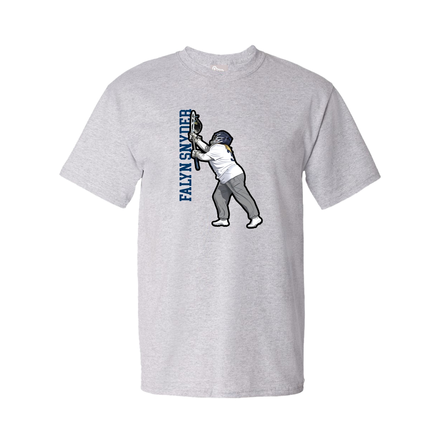 Tee — Name Vertical in Grey