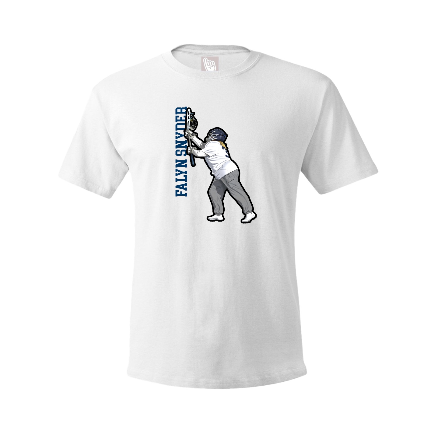 Tee — Name Vertical in White