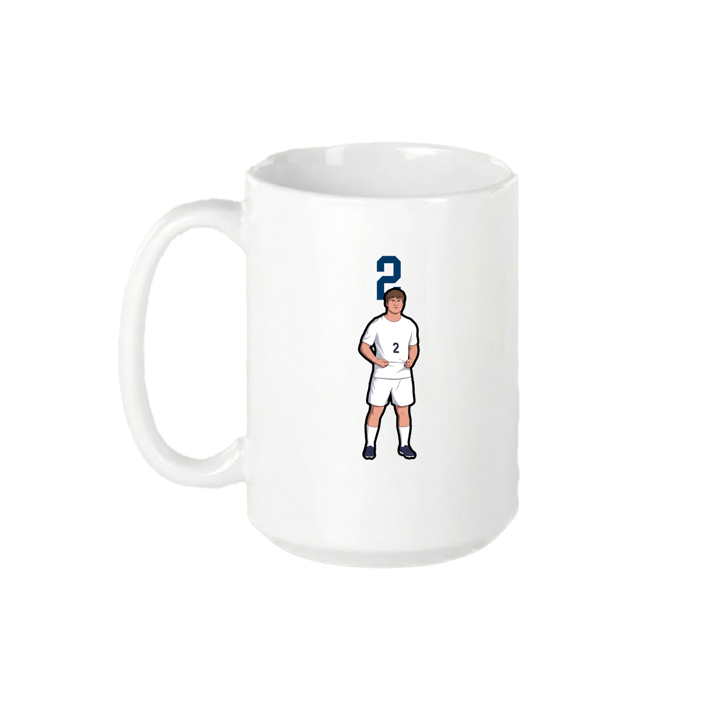 15oz Coffee Mug — Number Top in White