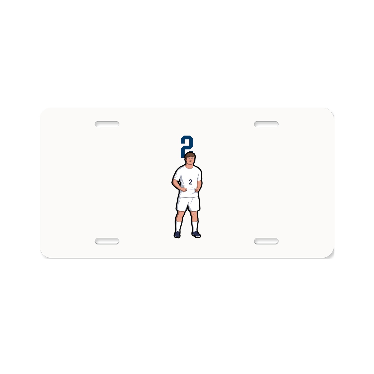 License Plate — Number Top in Classic