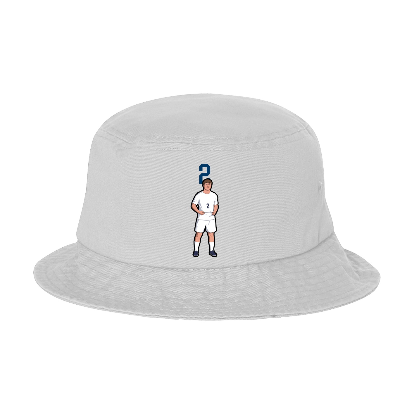 Bucket Cap — Number Top in White