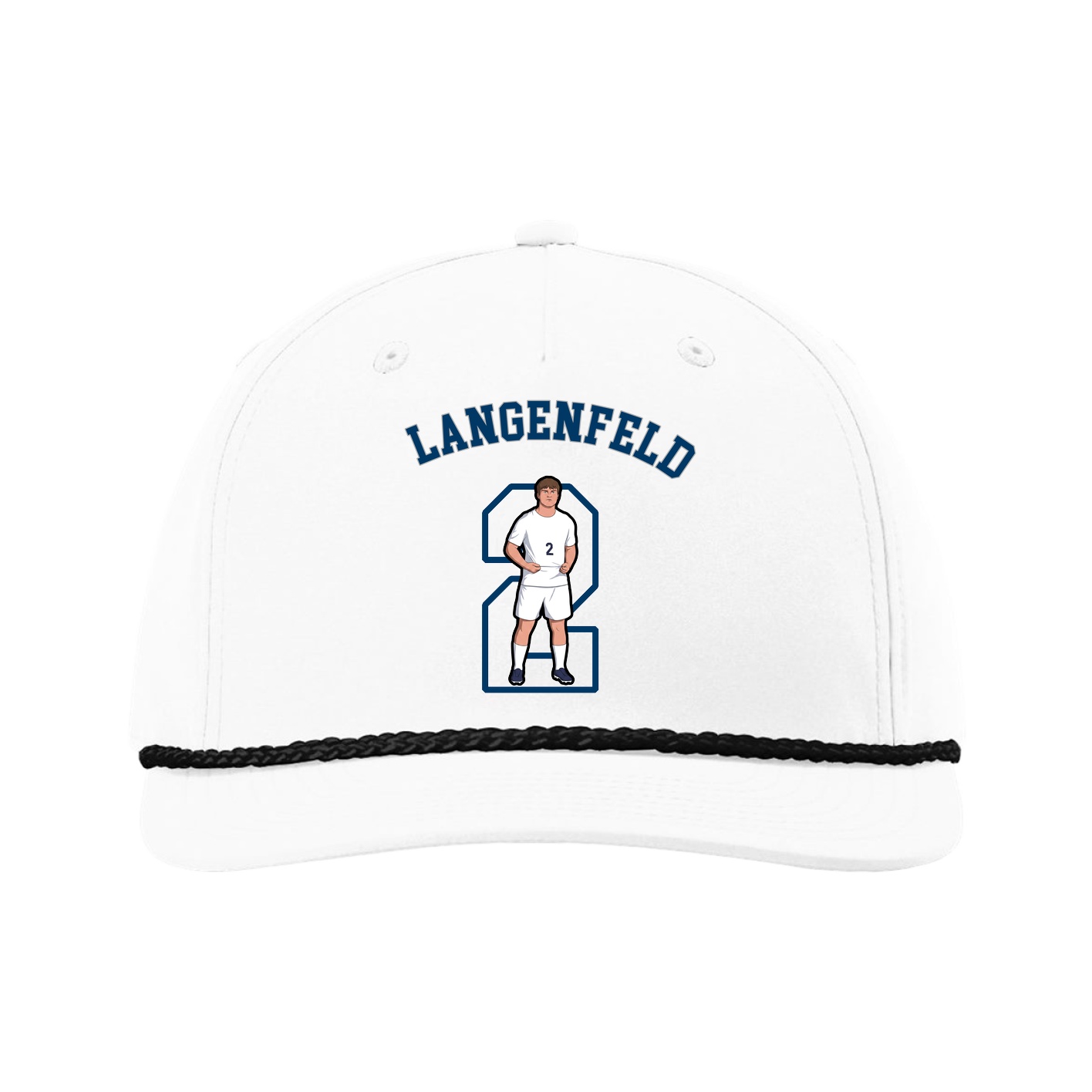 Five-Panel Classic Rope Cap — Shirsey Arch in White