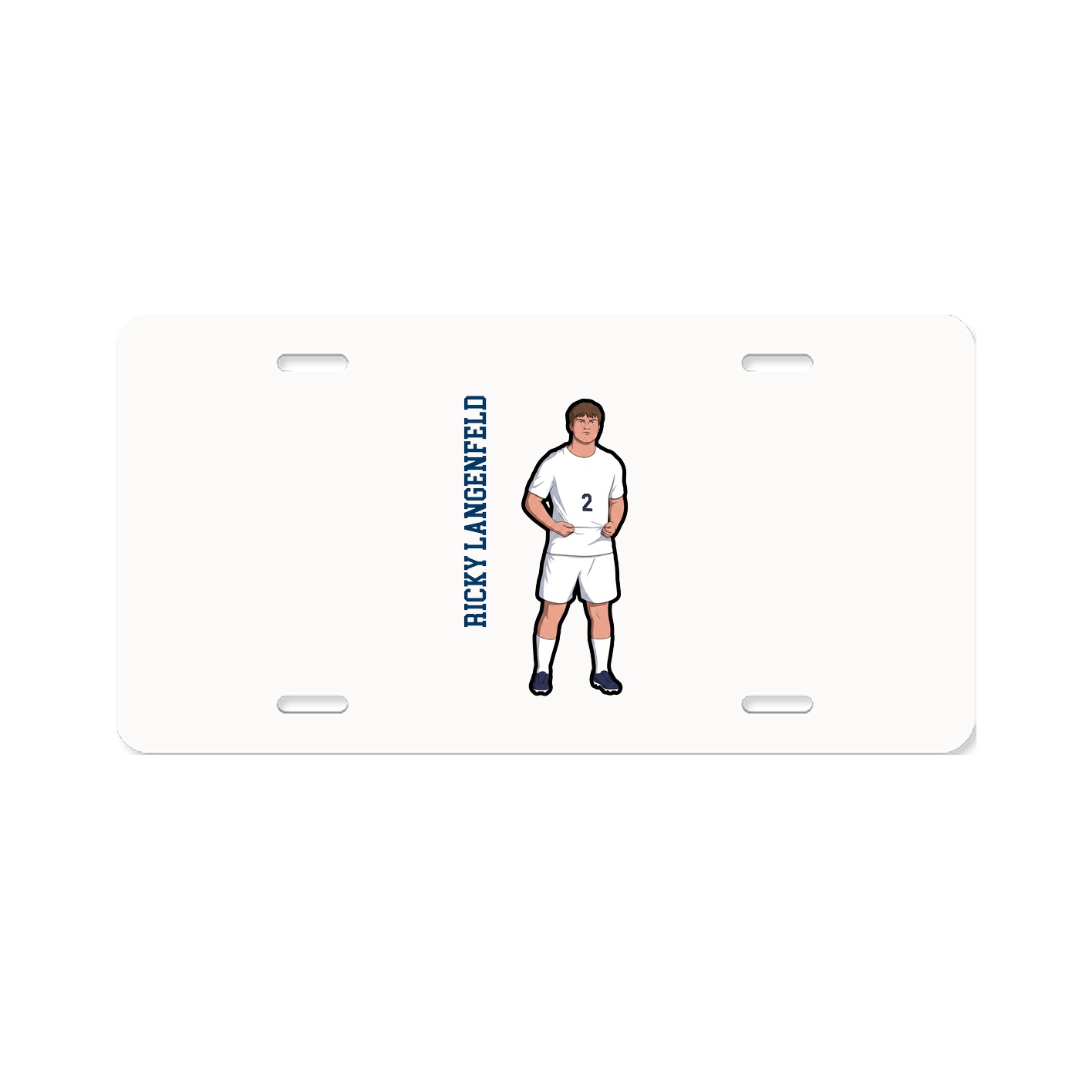 License Plate — Name Vertical in Classic