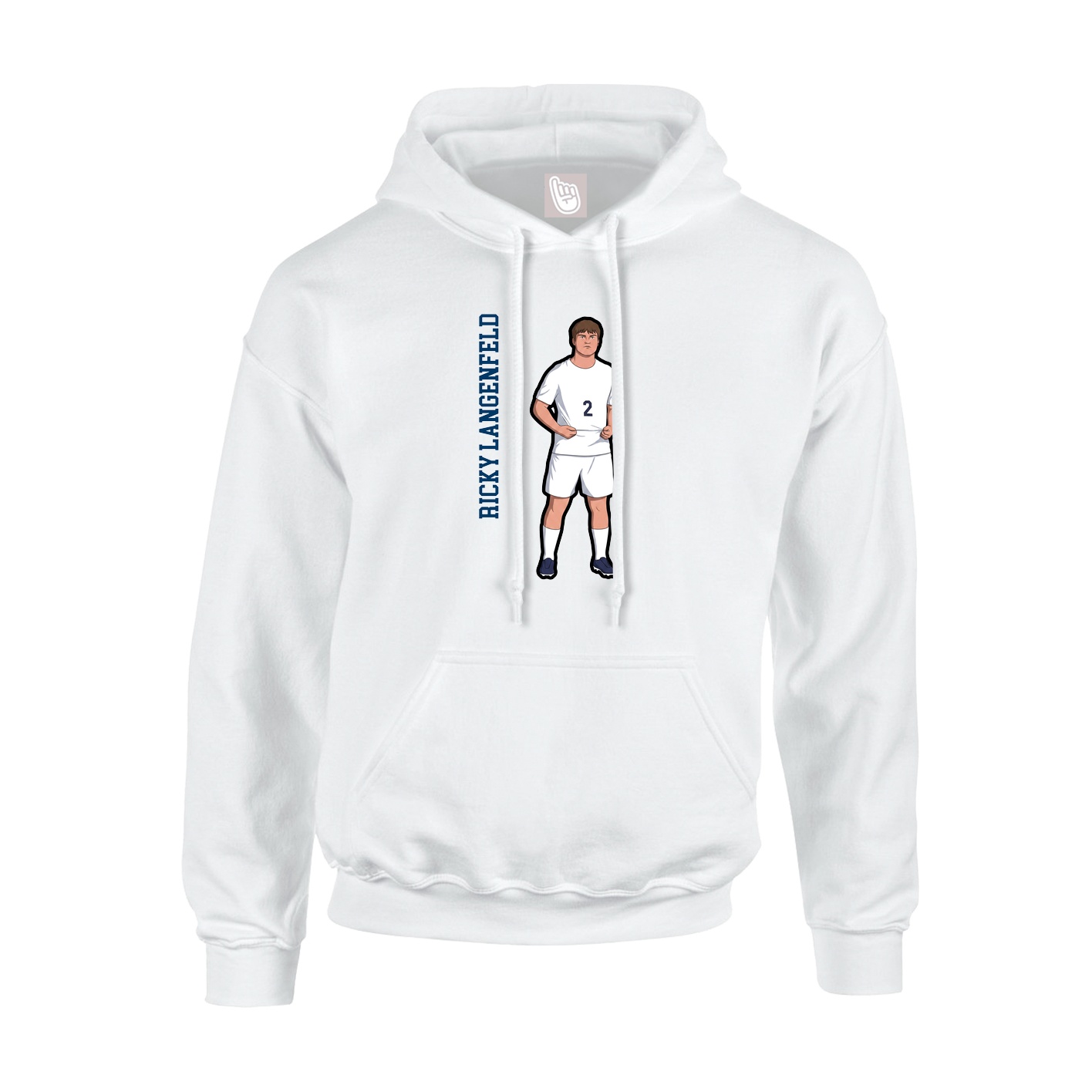 Hoodie — Name Vertical in White