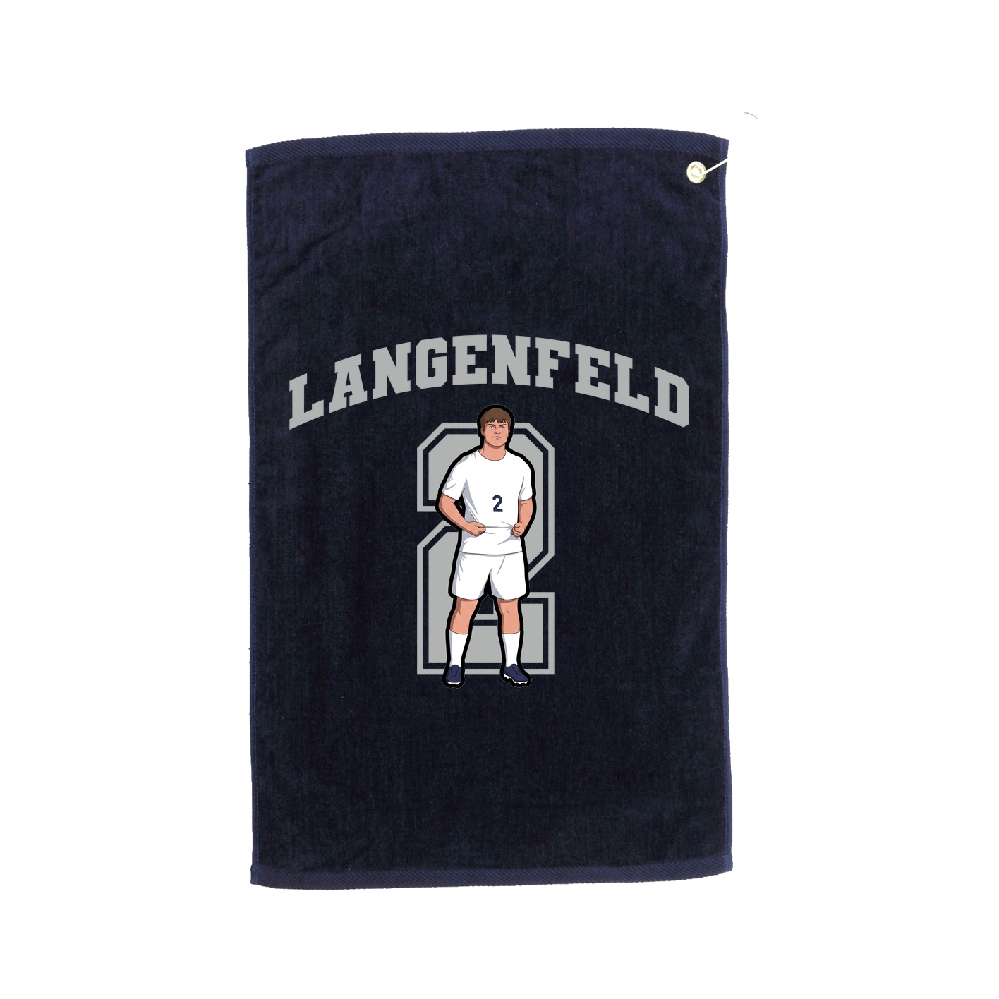 Golf Towel — Number in Navy