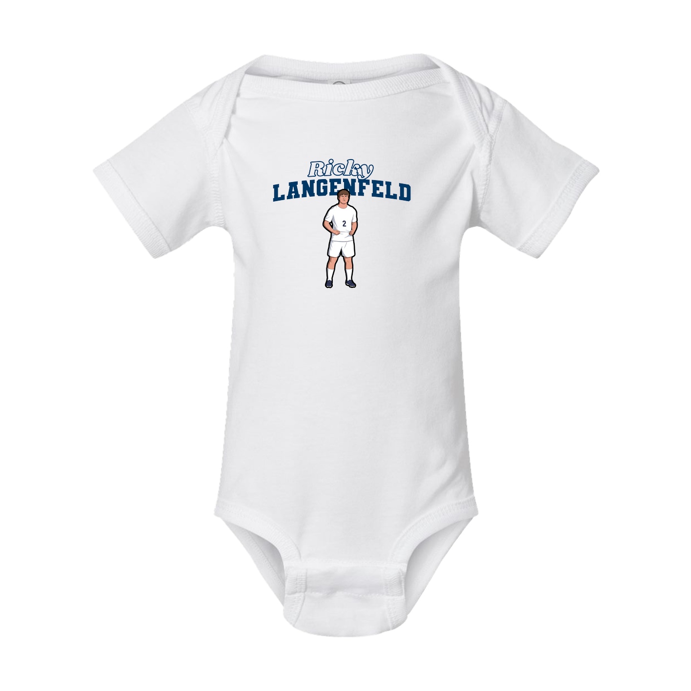 Baby Onesie — Name Arch in White