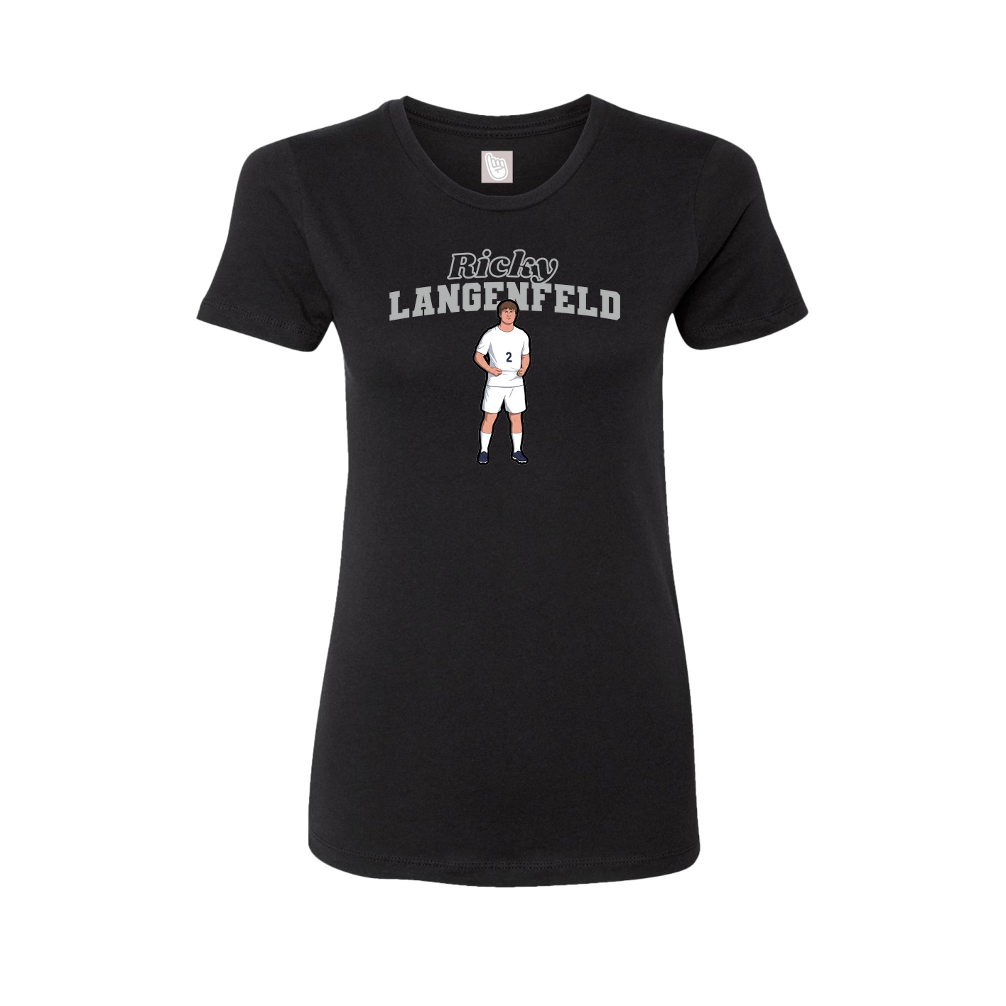 Fitted Women's Tee — Name Arch in Black