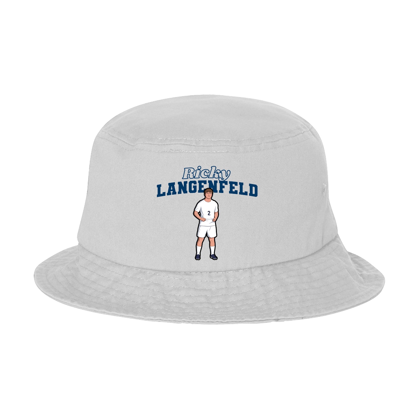 Bucket Cap — Name Arch in White