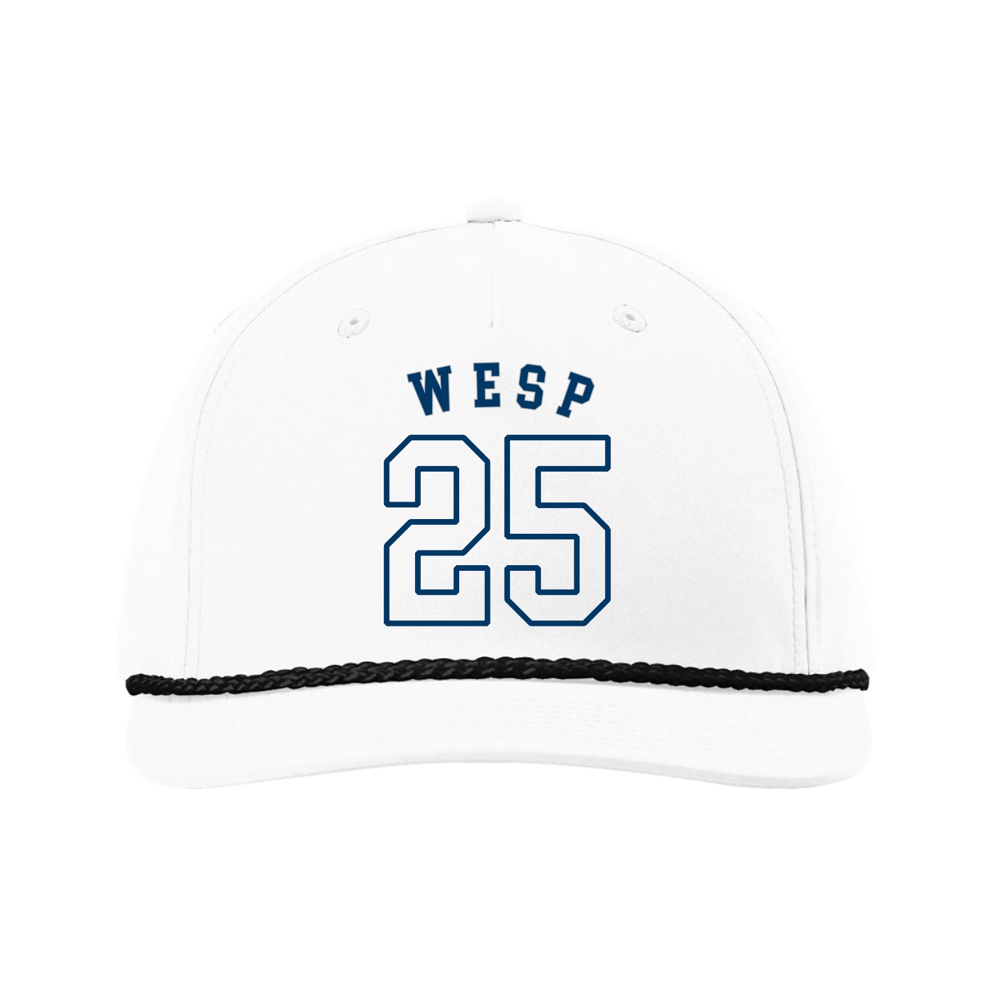 Five-Panel Classic Rope Cap — Shirsey Arch in White