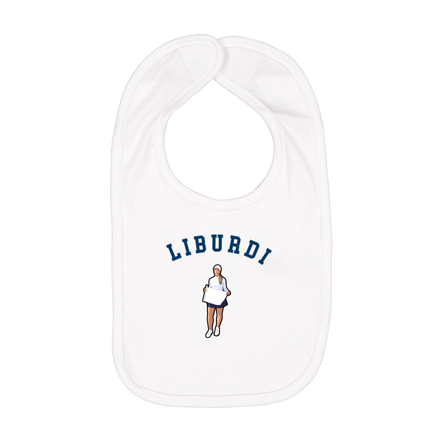 Infant Bib — Shirsey Arch in White