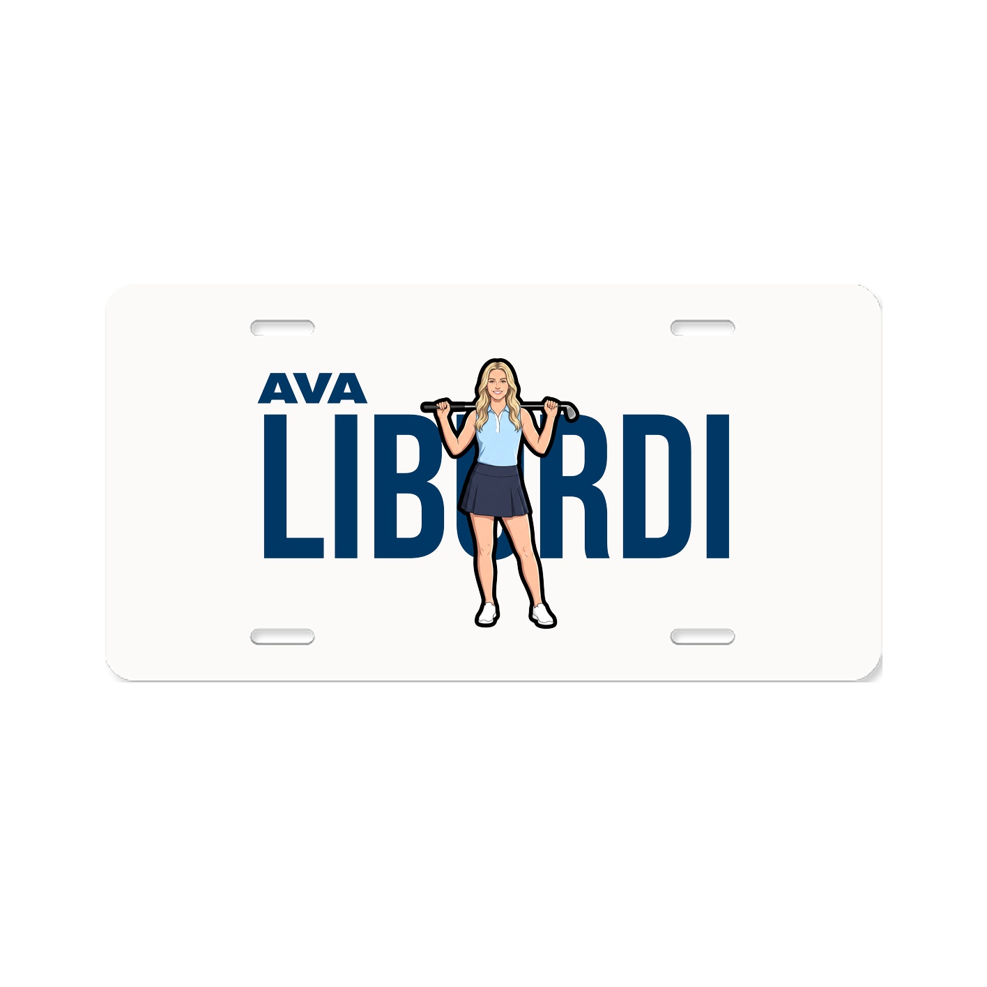 License Plate — Player Name in Classic