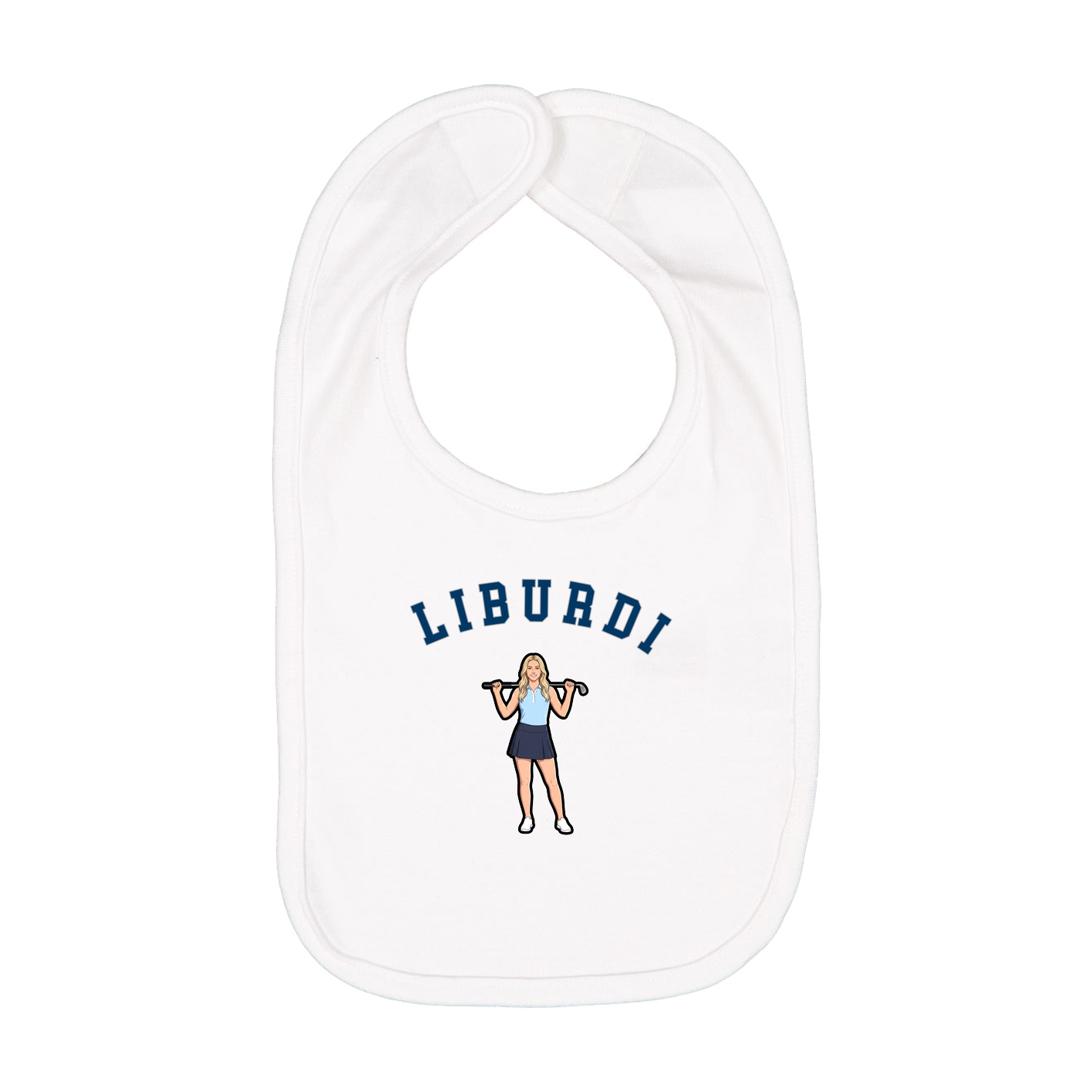 Infant Bib — Shirsey Arch in White