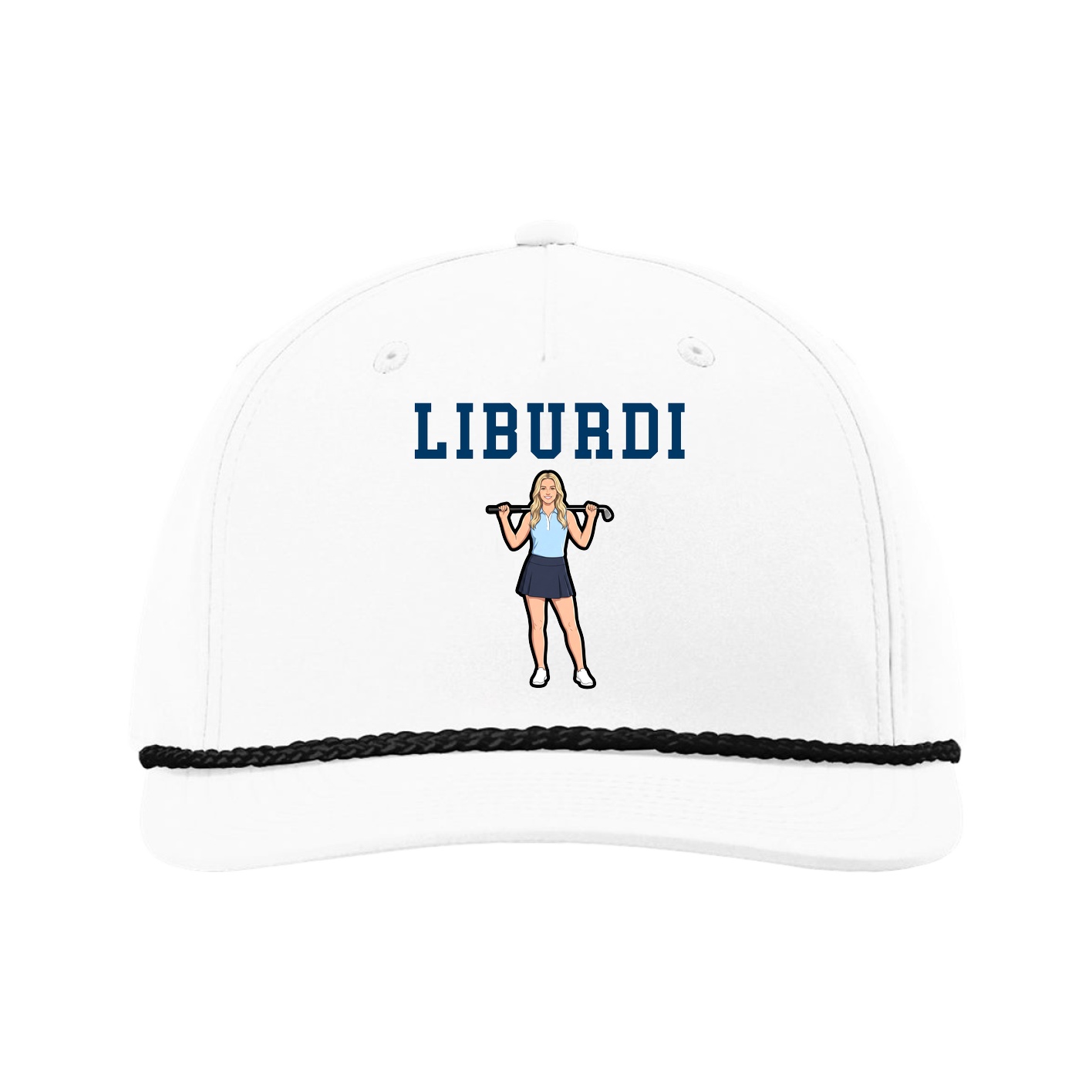 Five-Panel Classic Rope Cap — Shirsey in White