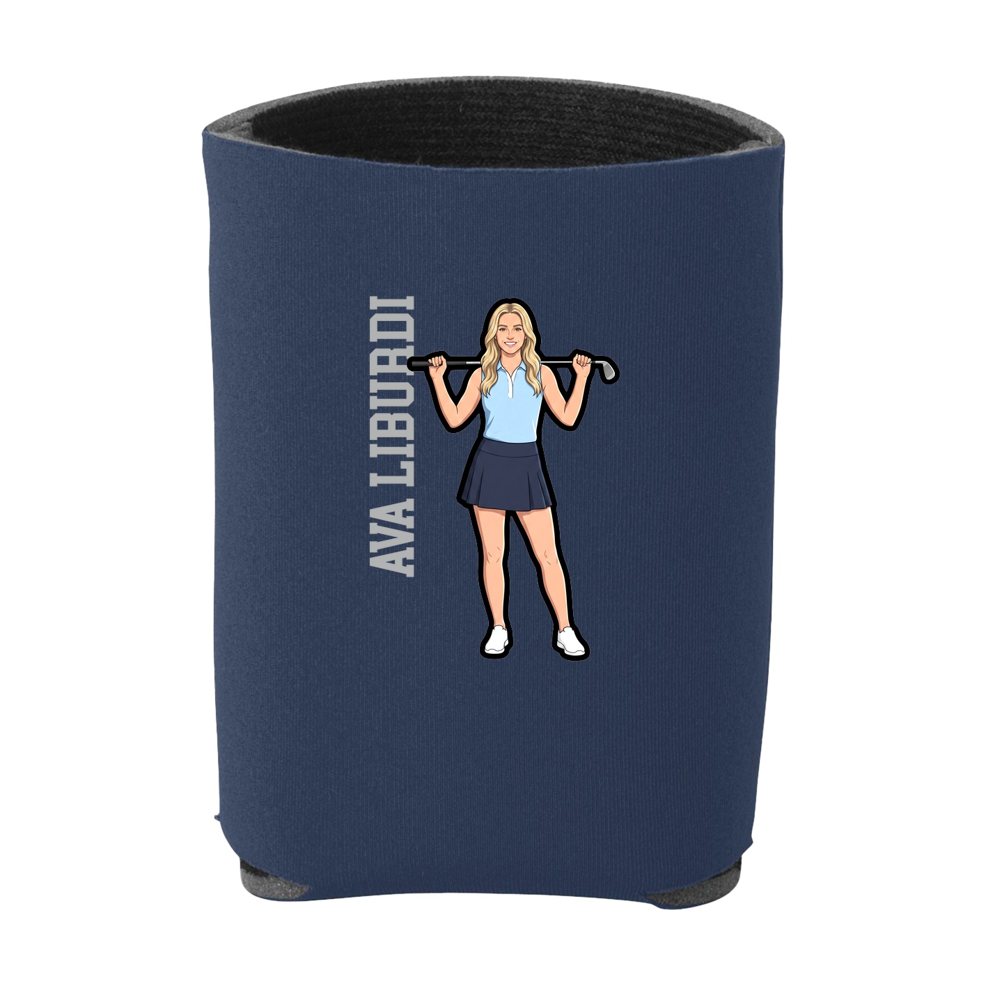 Can Holder — Name Vertical in Navy