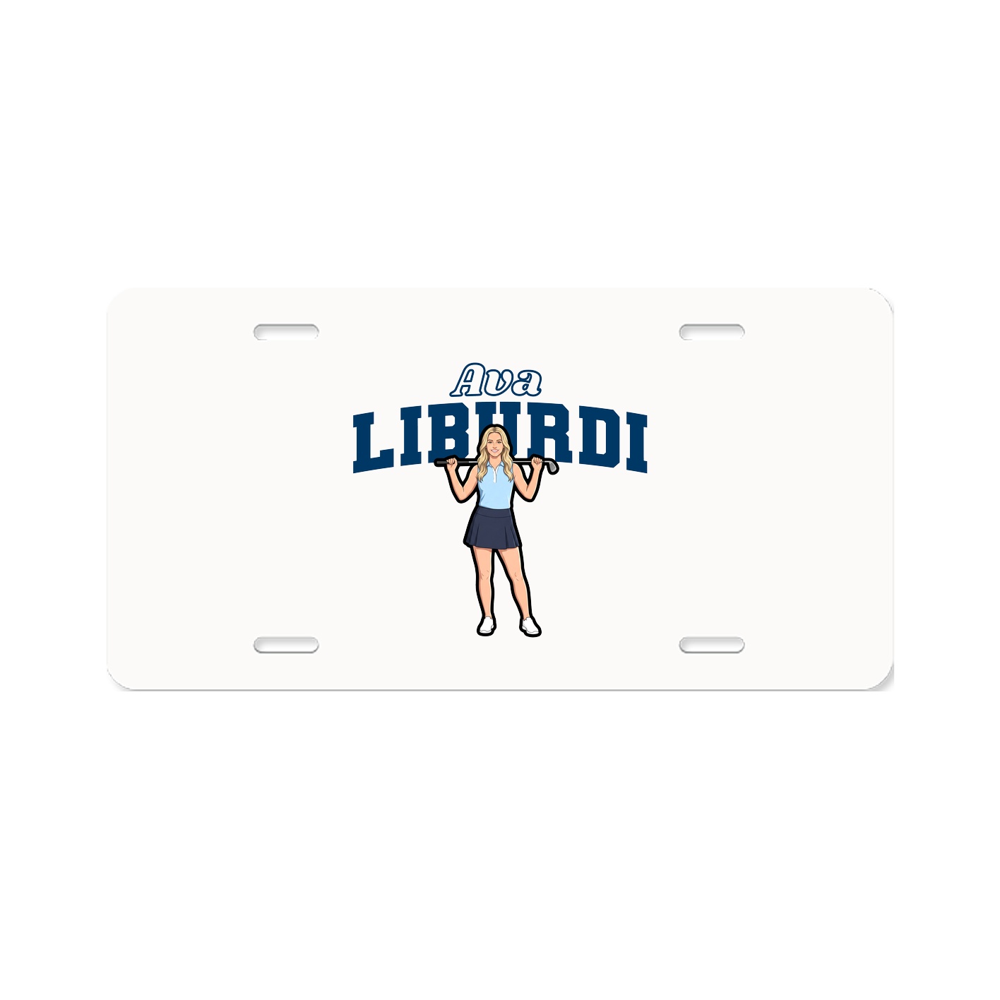 License Plate — Name Arch in Classic