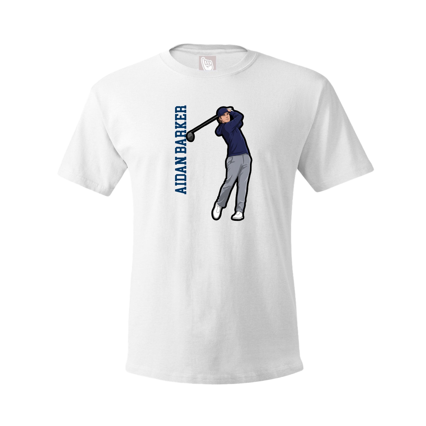 Tee — Name Vertical in White