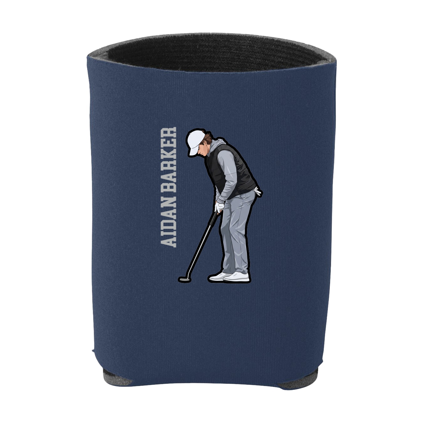 Can Holder — Name Vertical in Navy