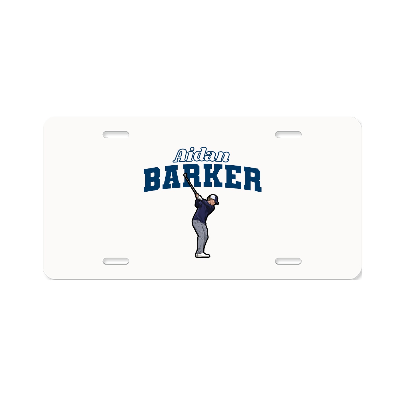 License Plate — Name Arch in Classic