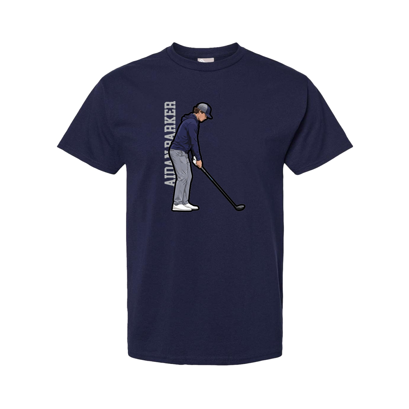 Tee — Name Vertical in Navy