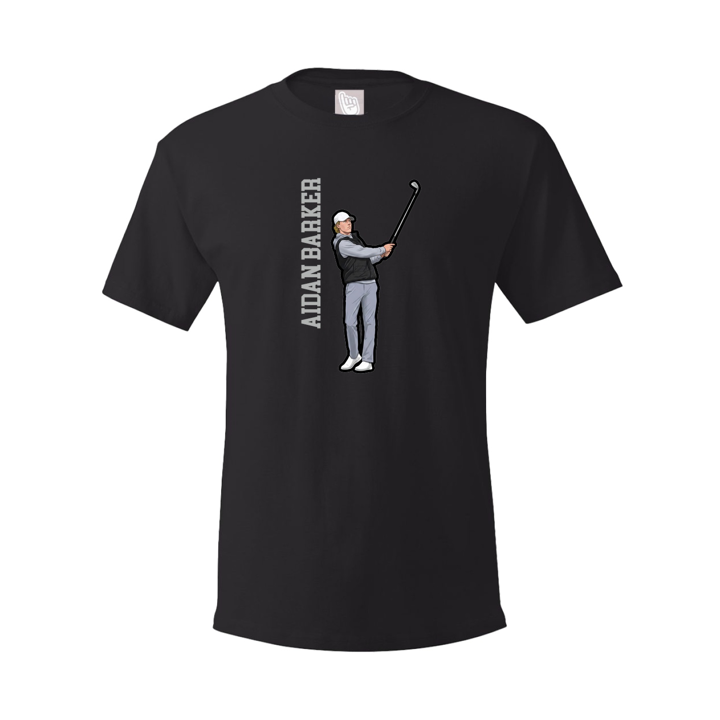 Youth Tee — Name Vertical in Black