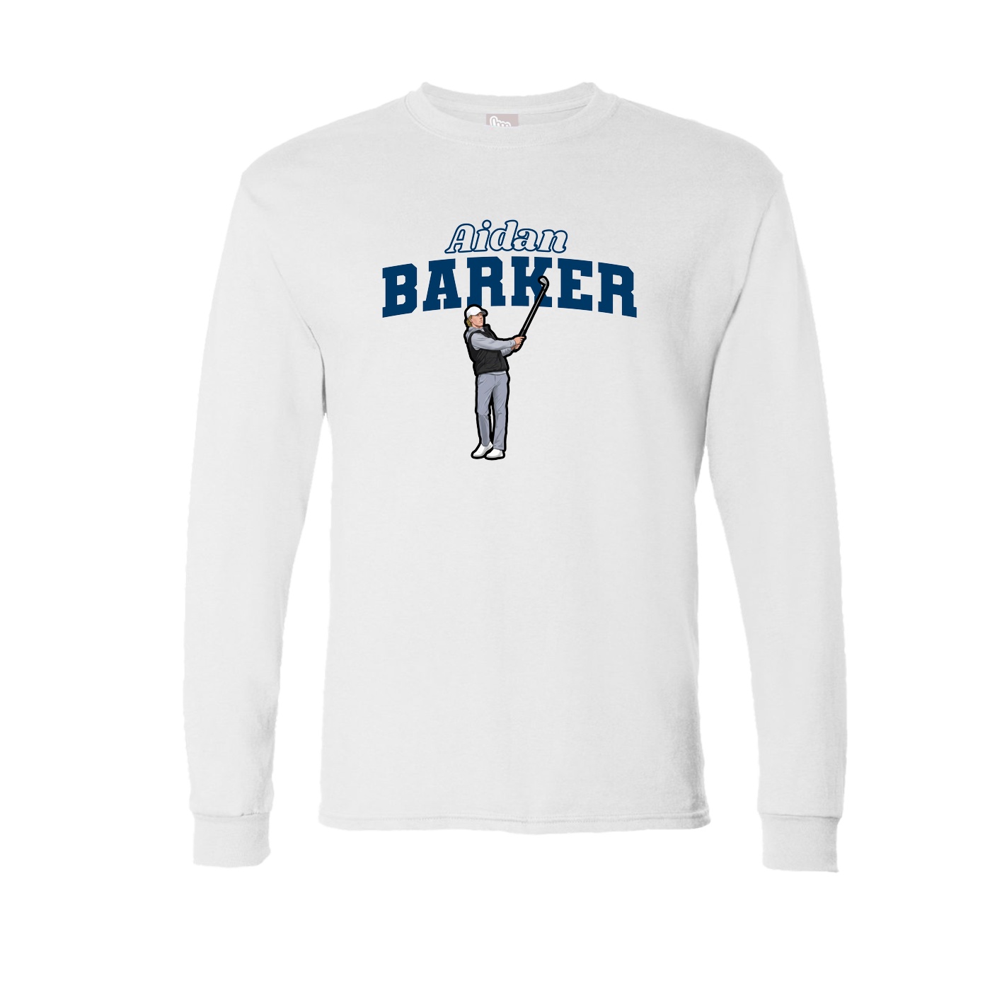 Long Sleeve Tee — Name Arch in White