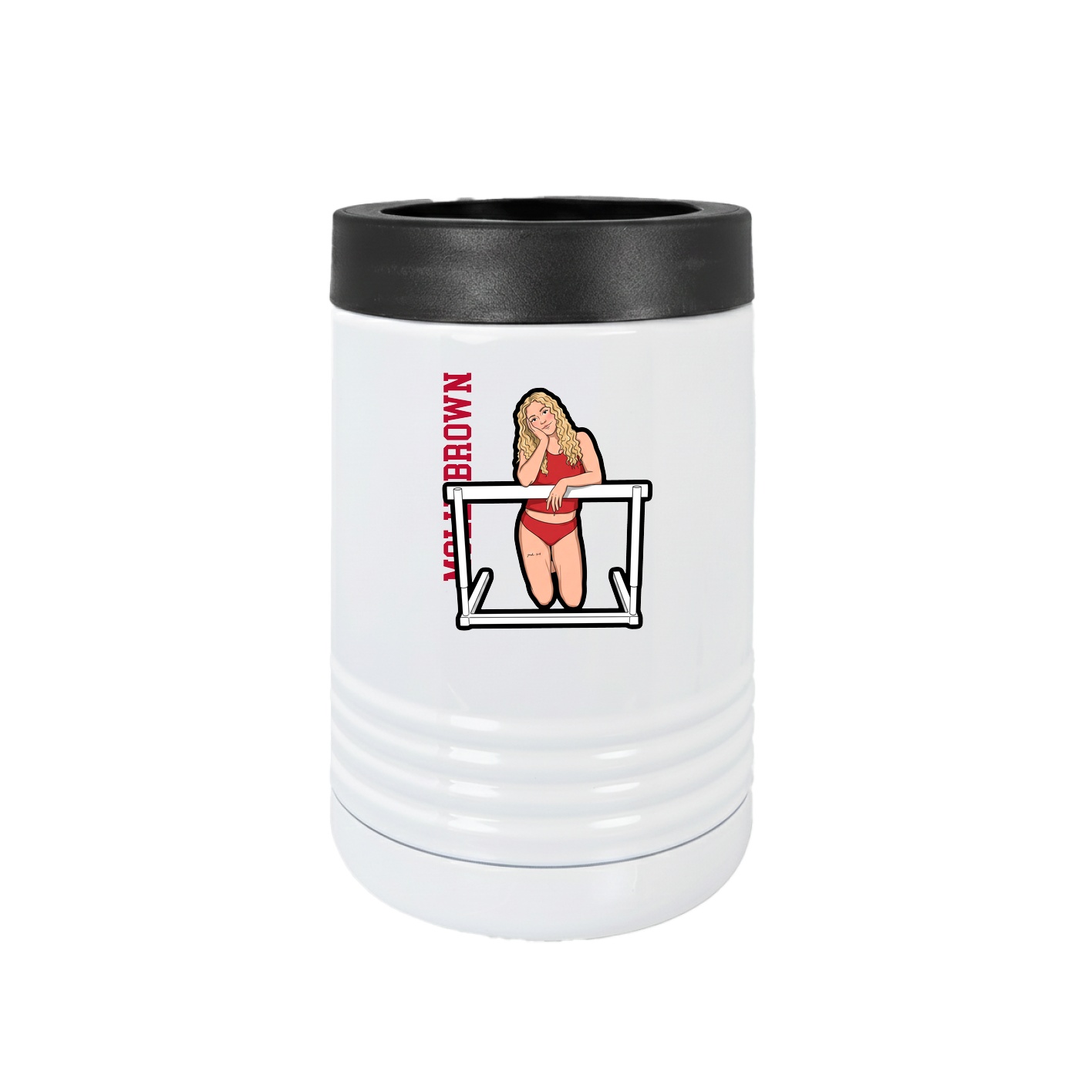 Beverage Holder — Name Vertical in White